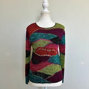y2k patchwork sweater!